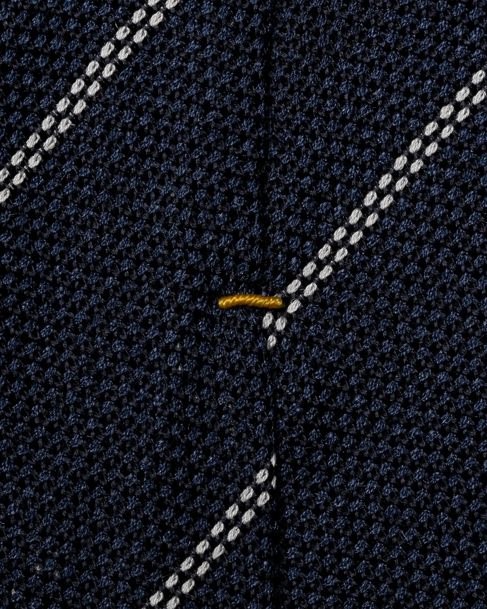 Eton - navy blue striped grenadine silk tie