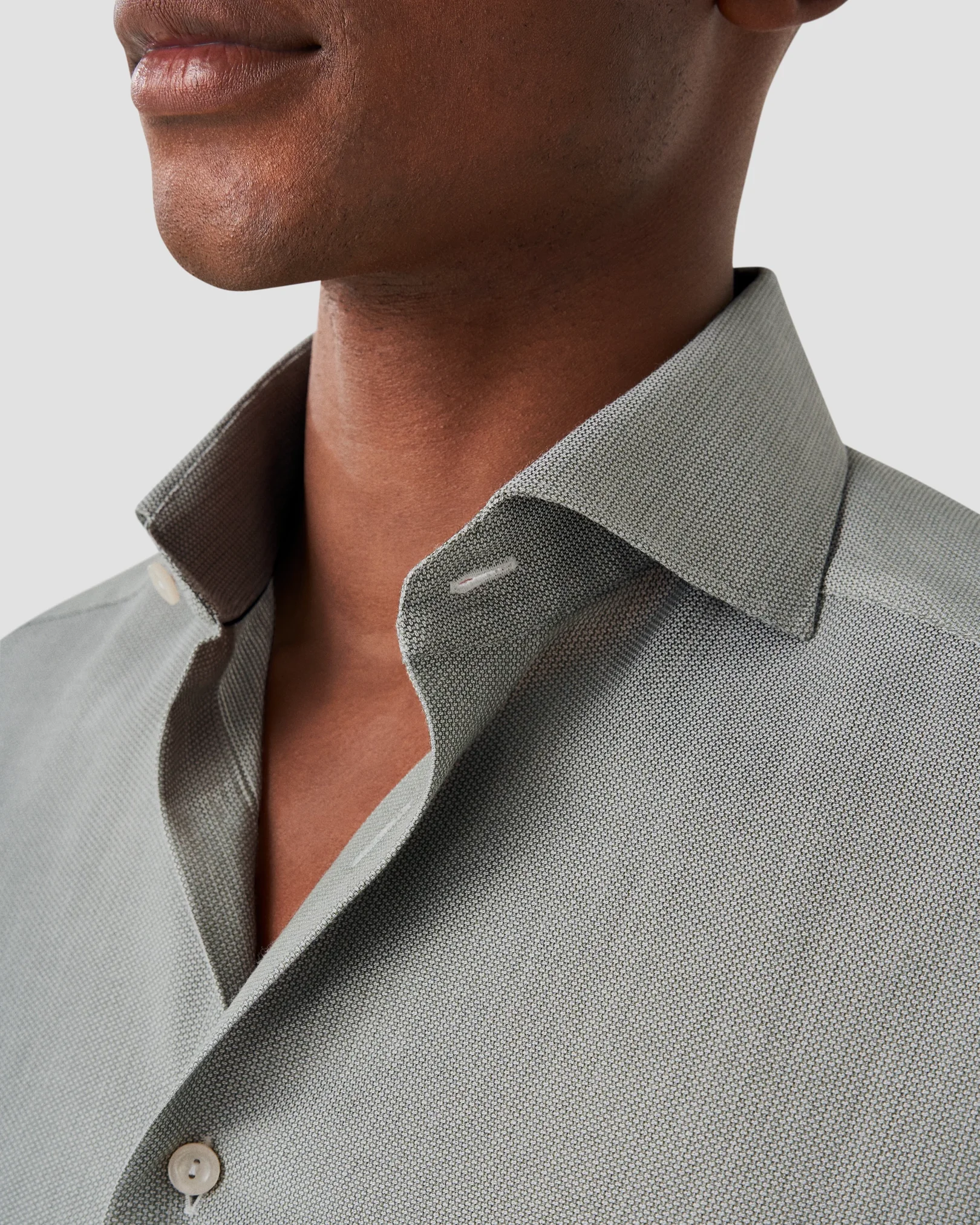 Eton - mid green melange signature twill