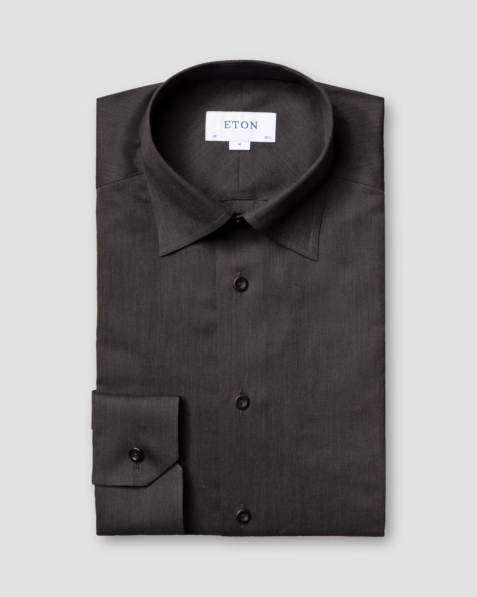 Eton - black crease resistant flannel