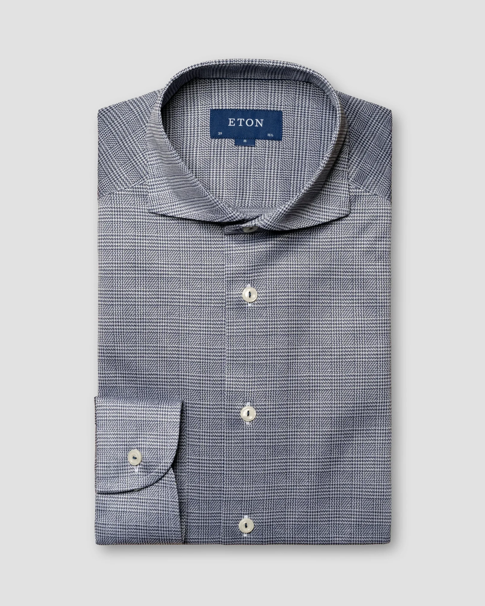 Eton - solid navy blue knit king