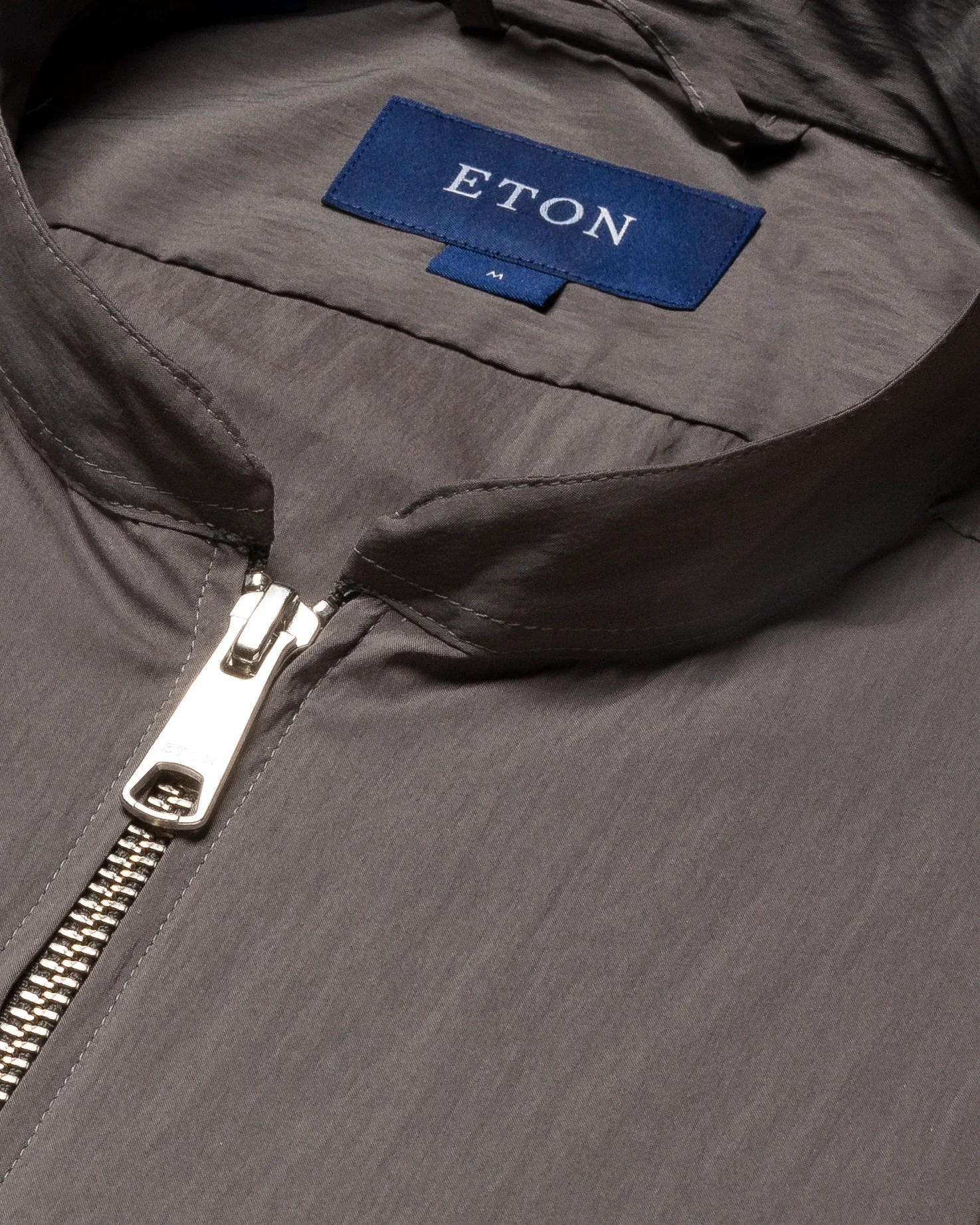 Eton - brown wind vest stand collar low sleeve less vest