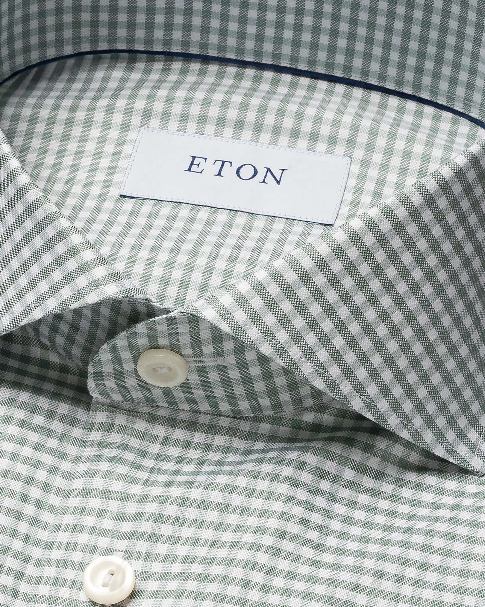 Eton - light green check signature oxford shirt