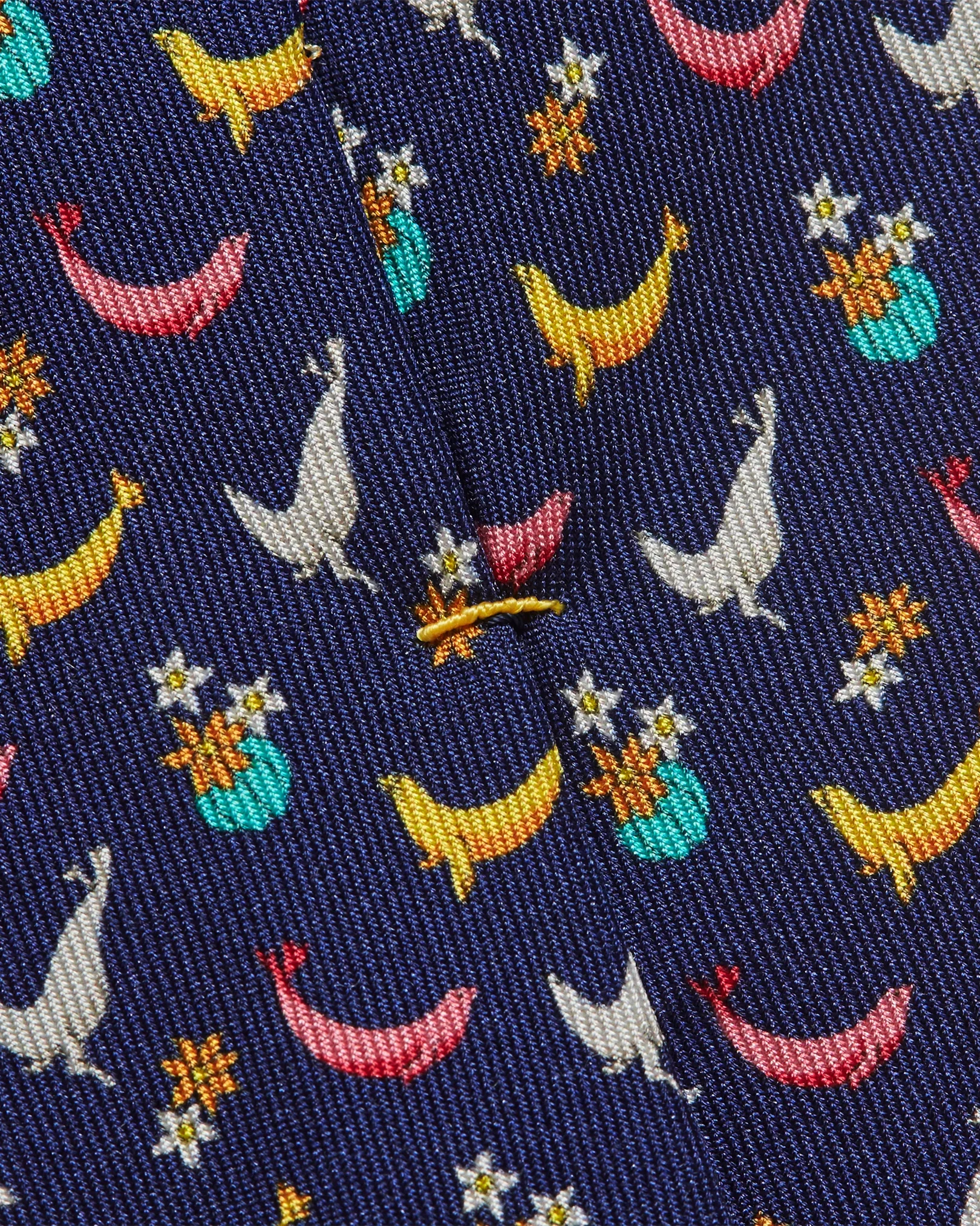 Eton - navy blue animal printed tie