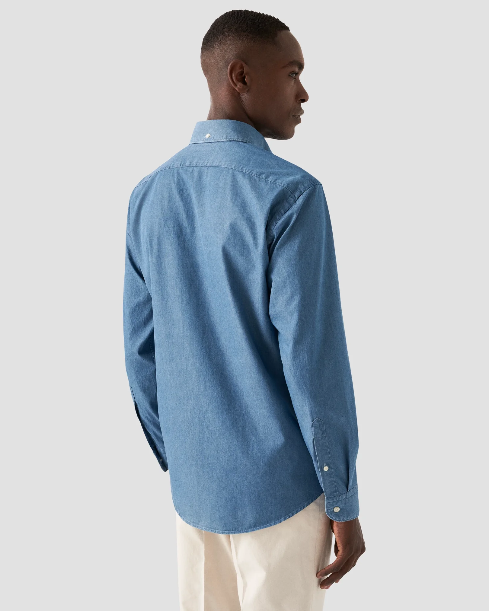 Eton - dark blue indigo button down wardrobe essentials