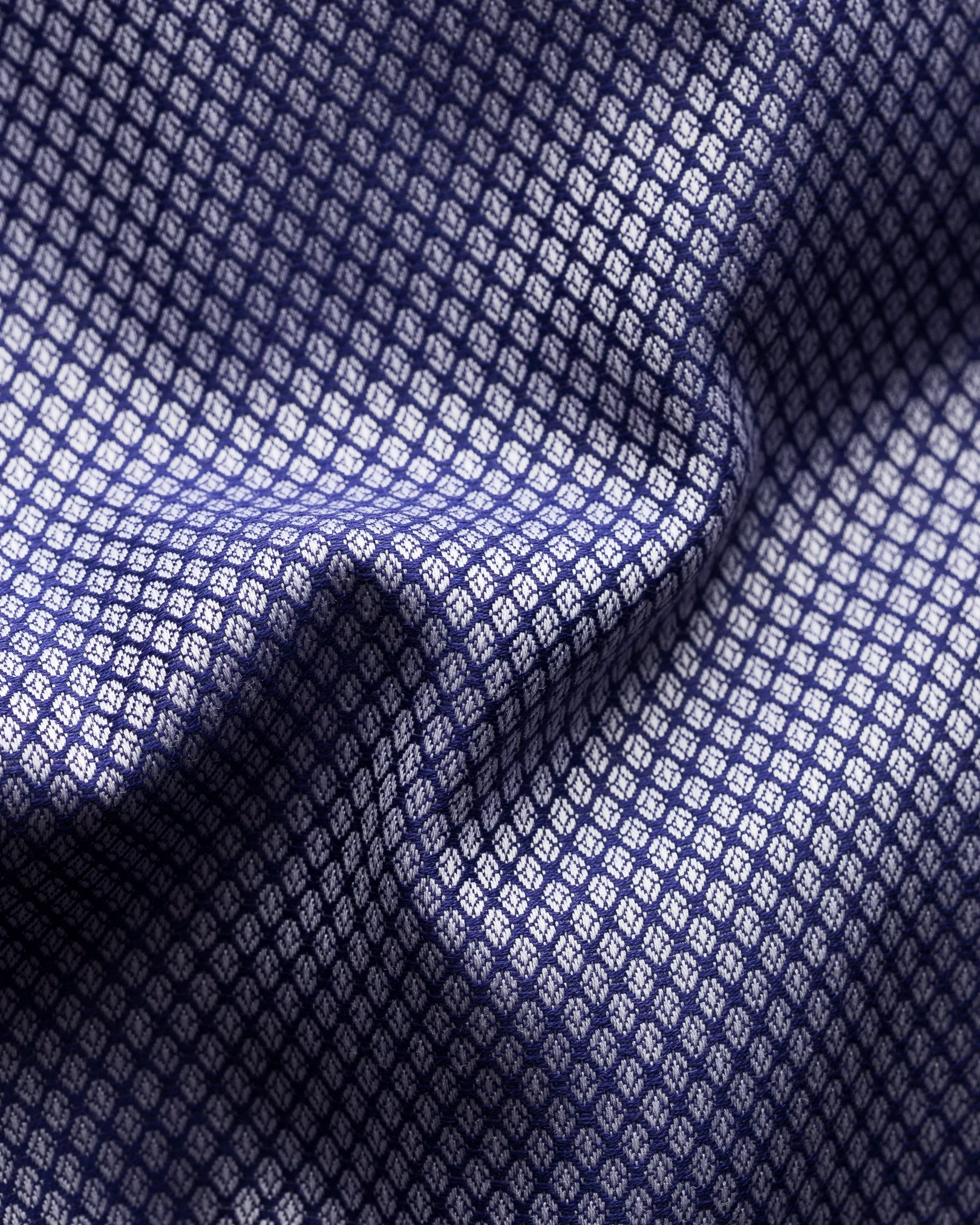 Eton - dark blue dobby shirt pointed
