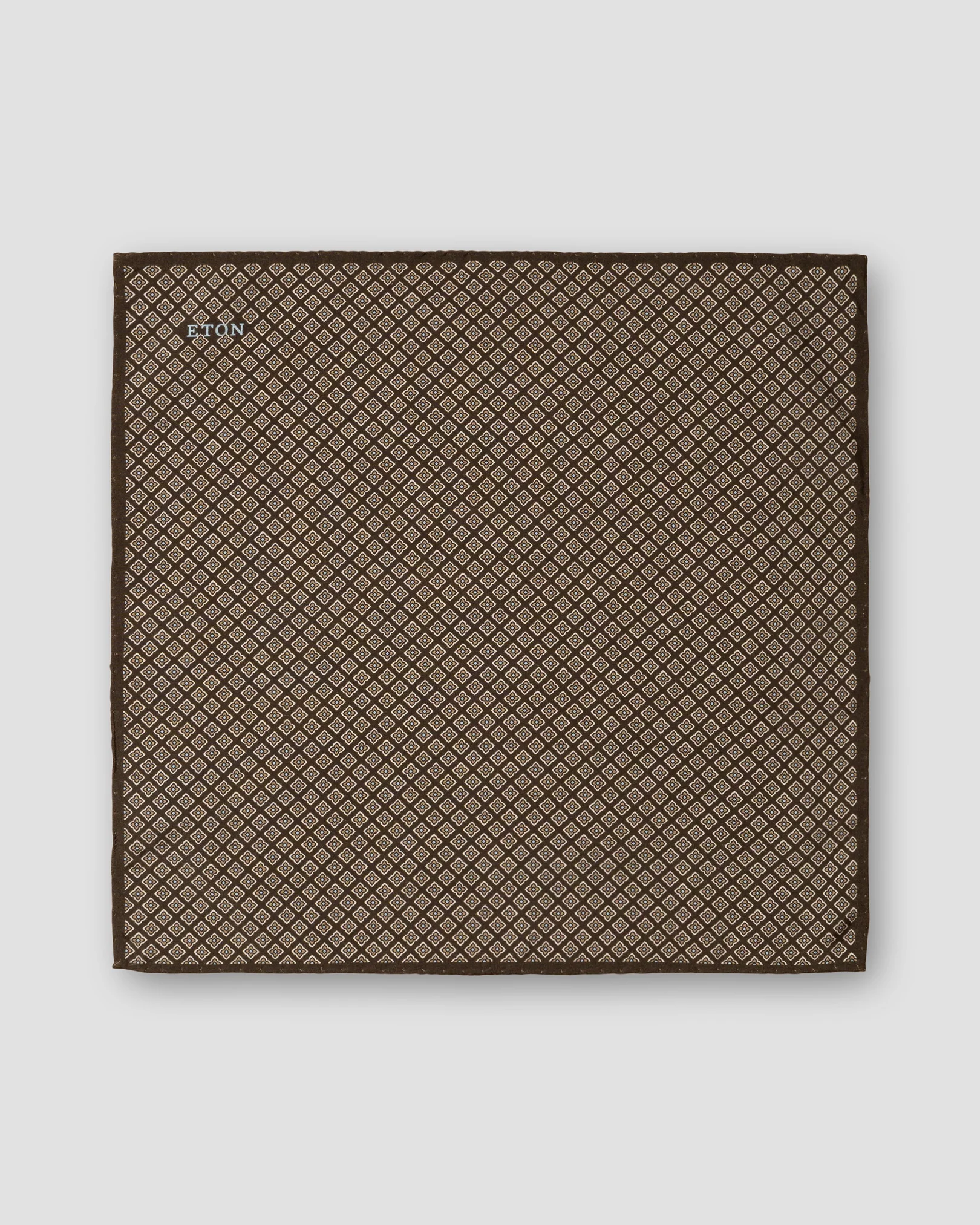 Eton - dark green fuji silk pocket square