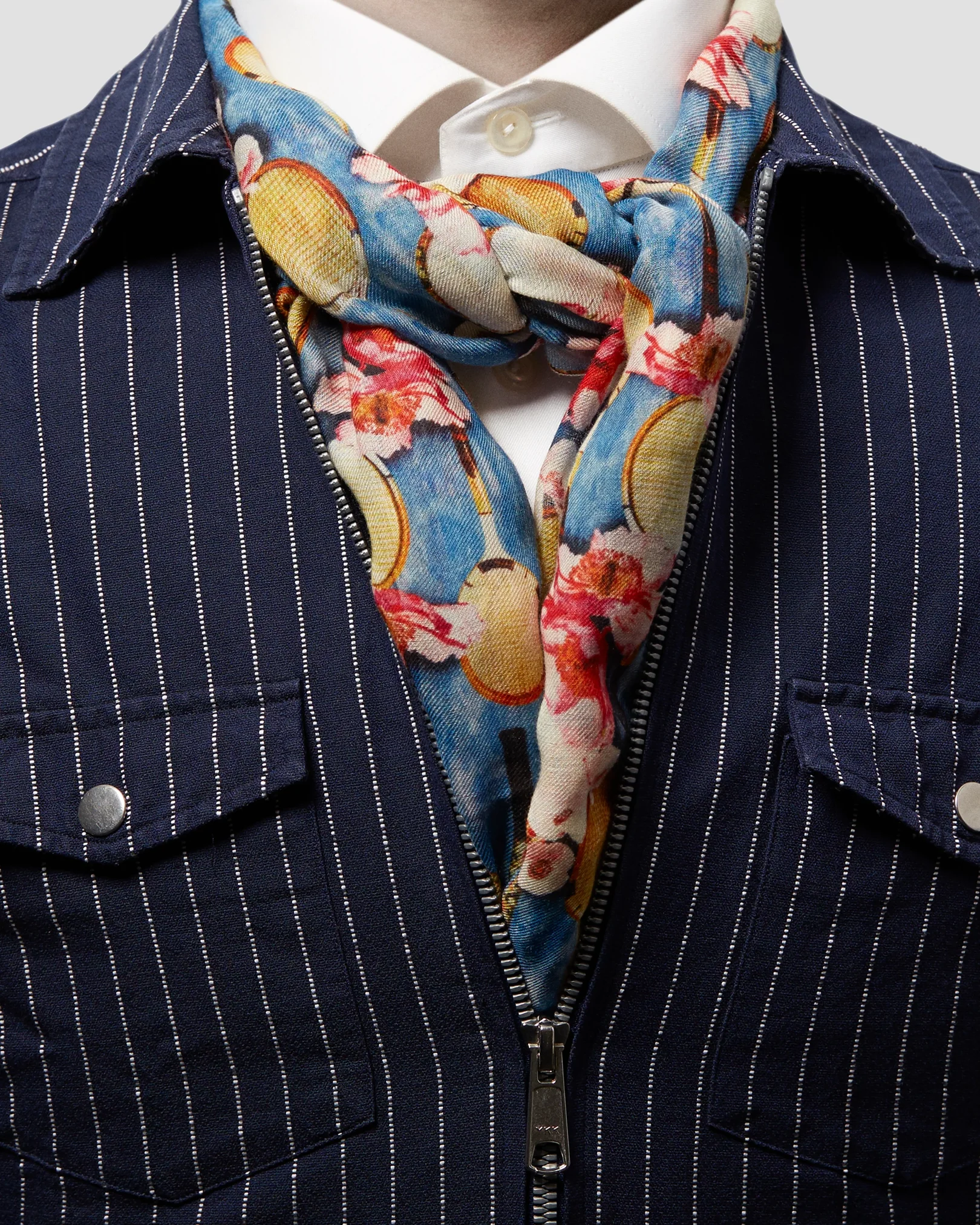 Eton - mid blue tennis scarf