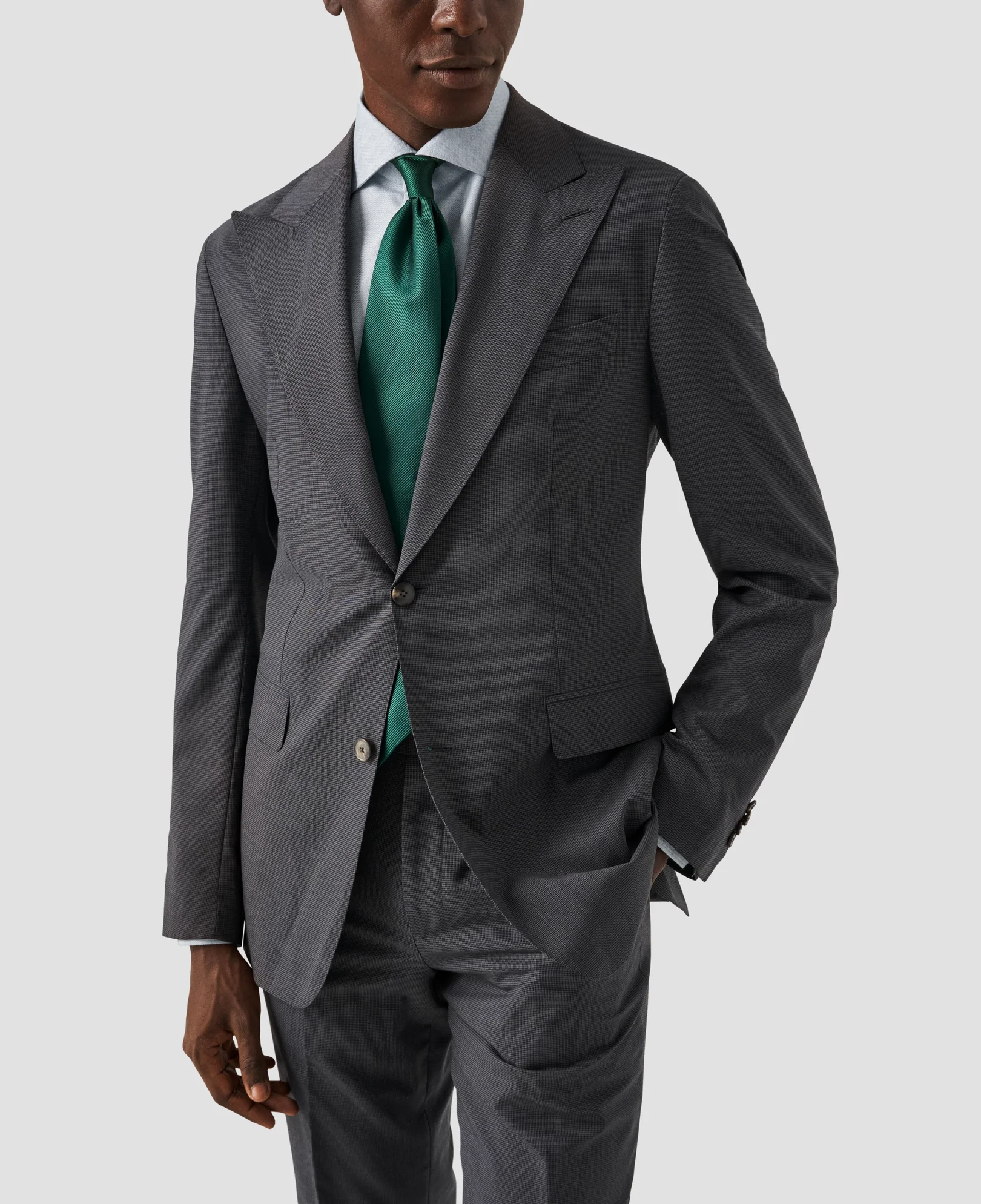 Eton - light blue herringbone