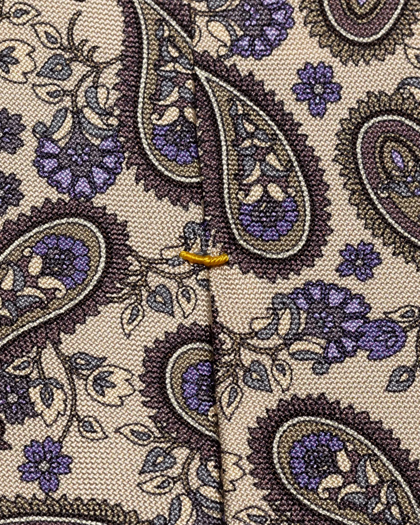 Eton - brown panama paisley tie