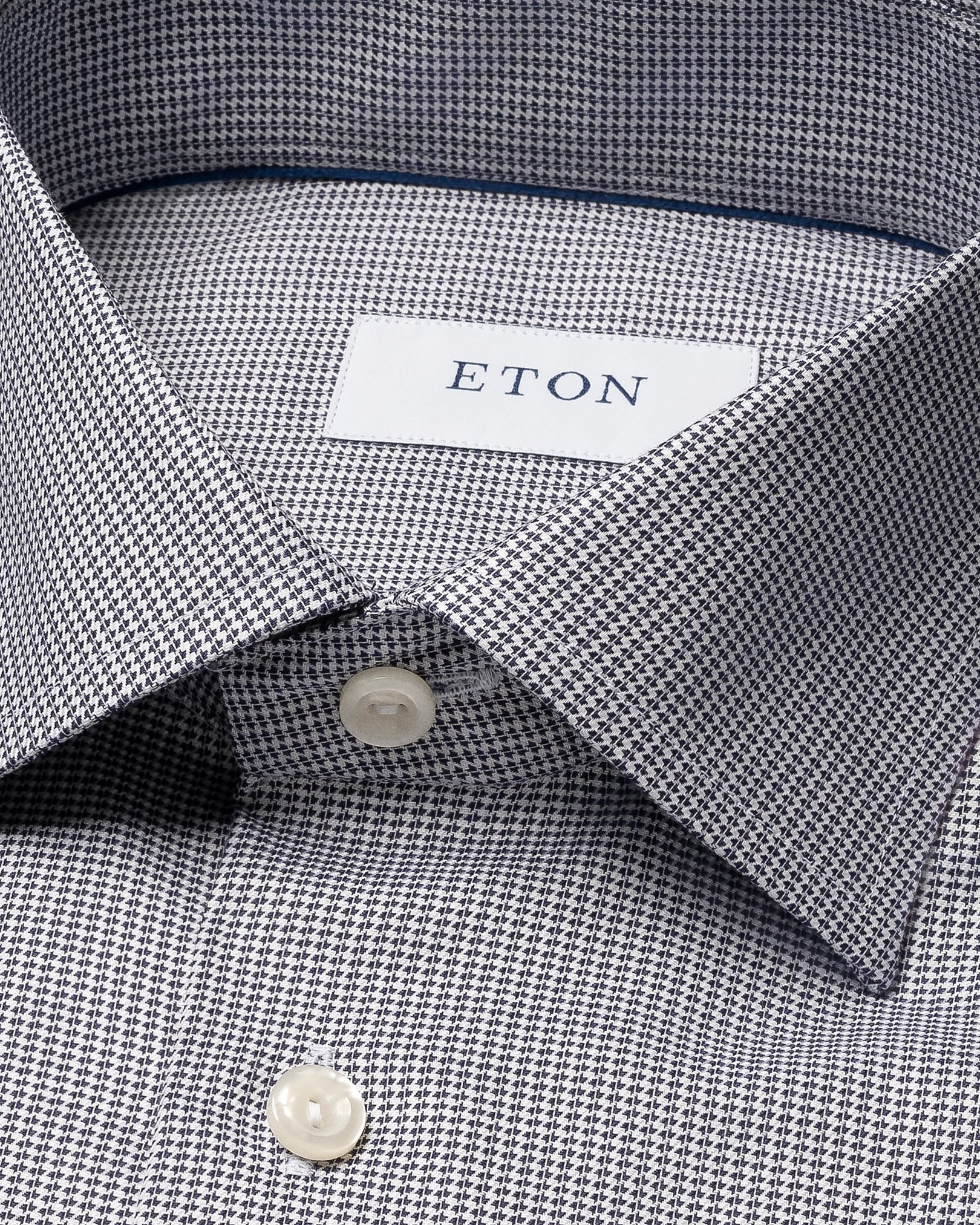 Eton - navy blue cotton and made to order