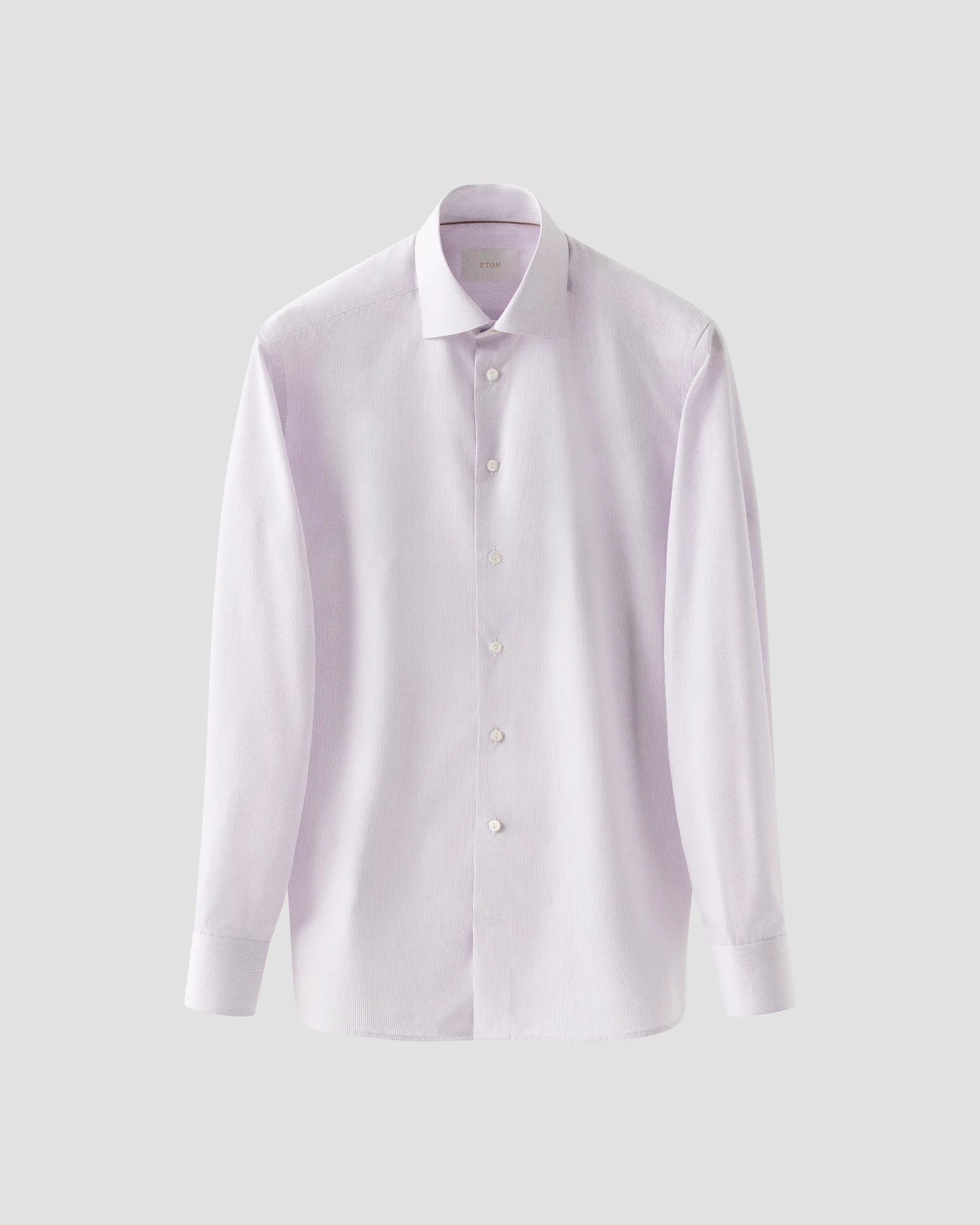 Eton - pink fine striped elevated pique shirt