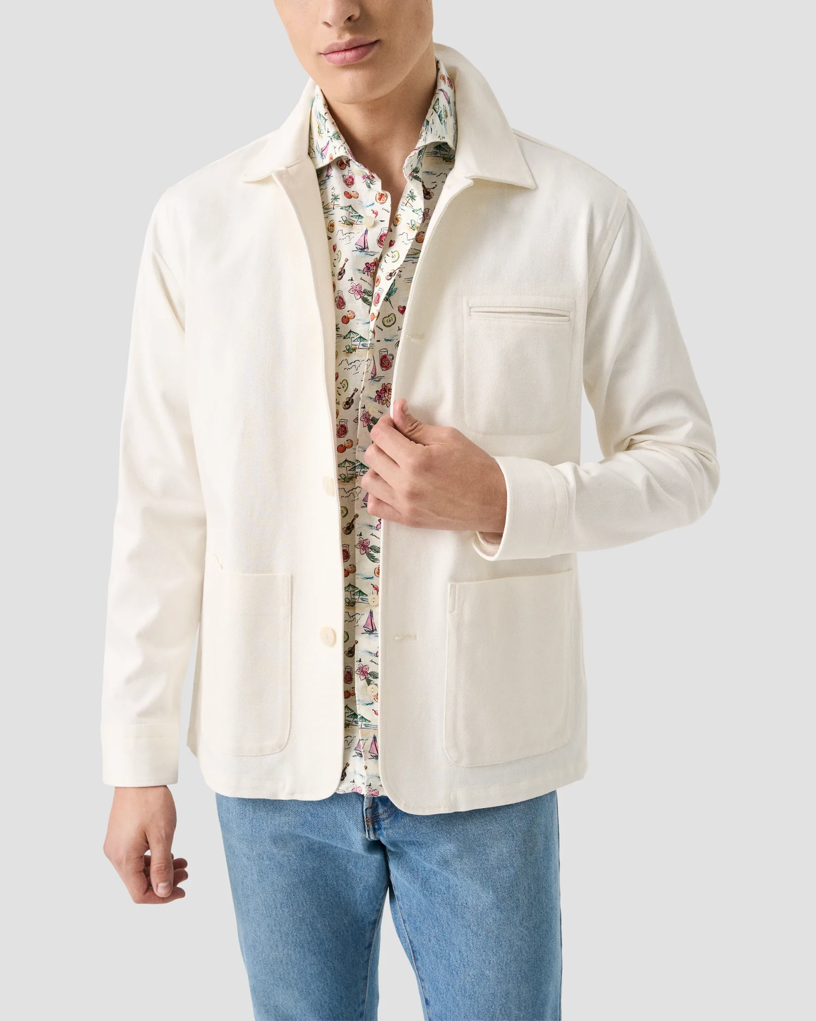 Eton - short sleeve sangria print