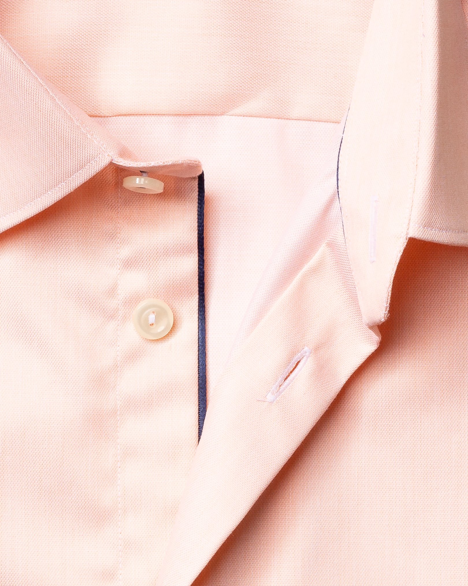 Eton - orange twill shirt navy piping pointed