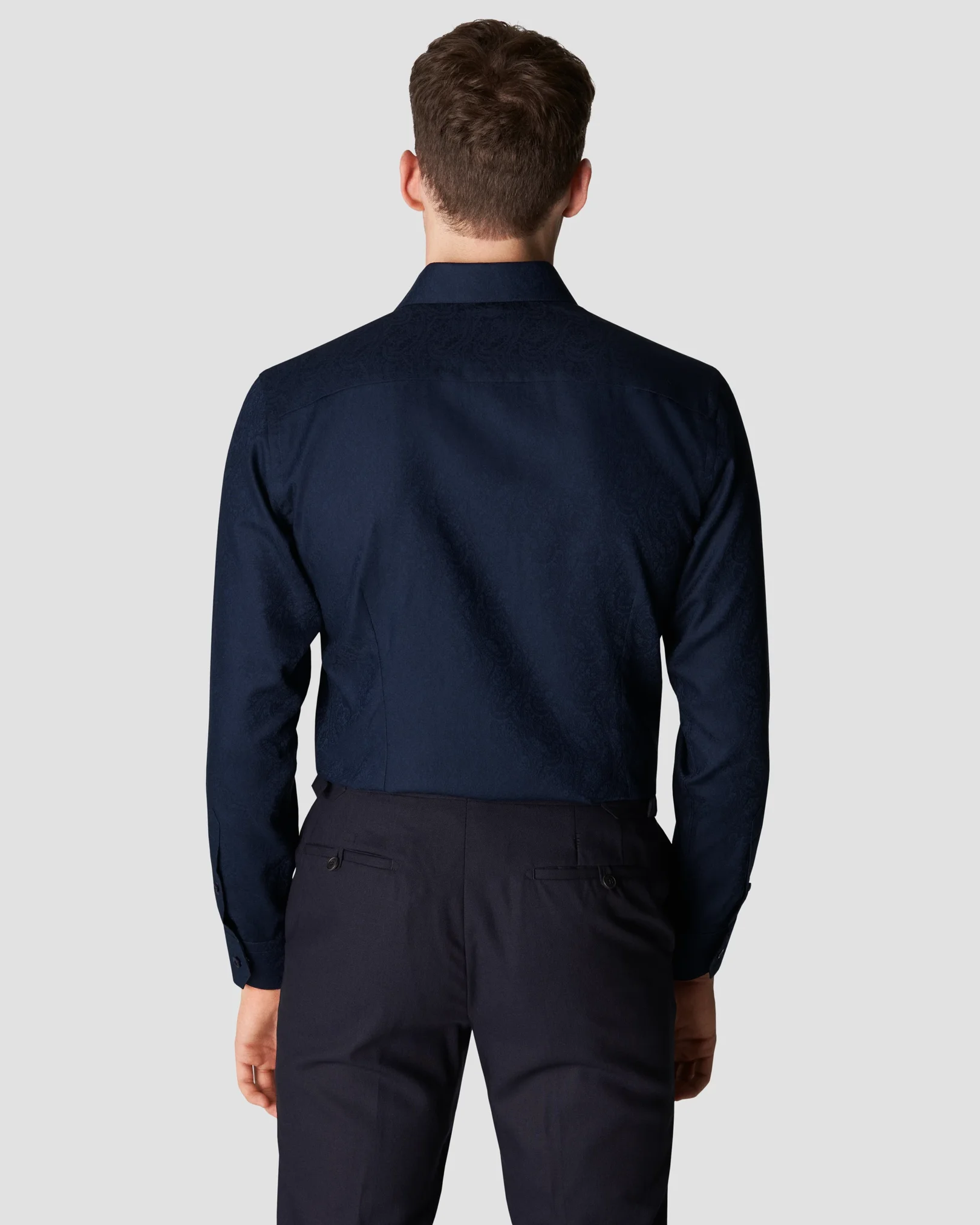 Eton - navy blue jacquard