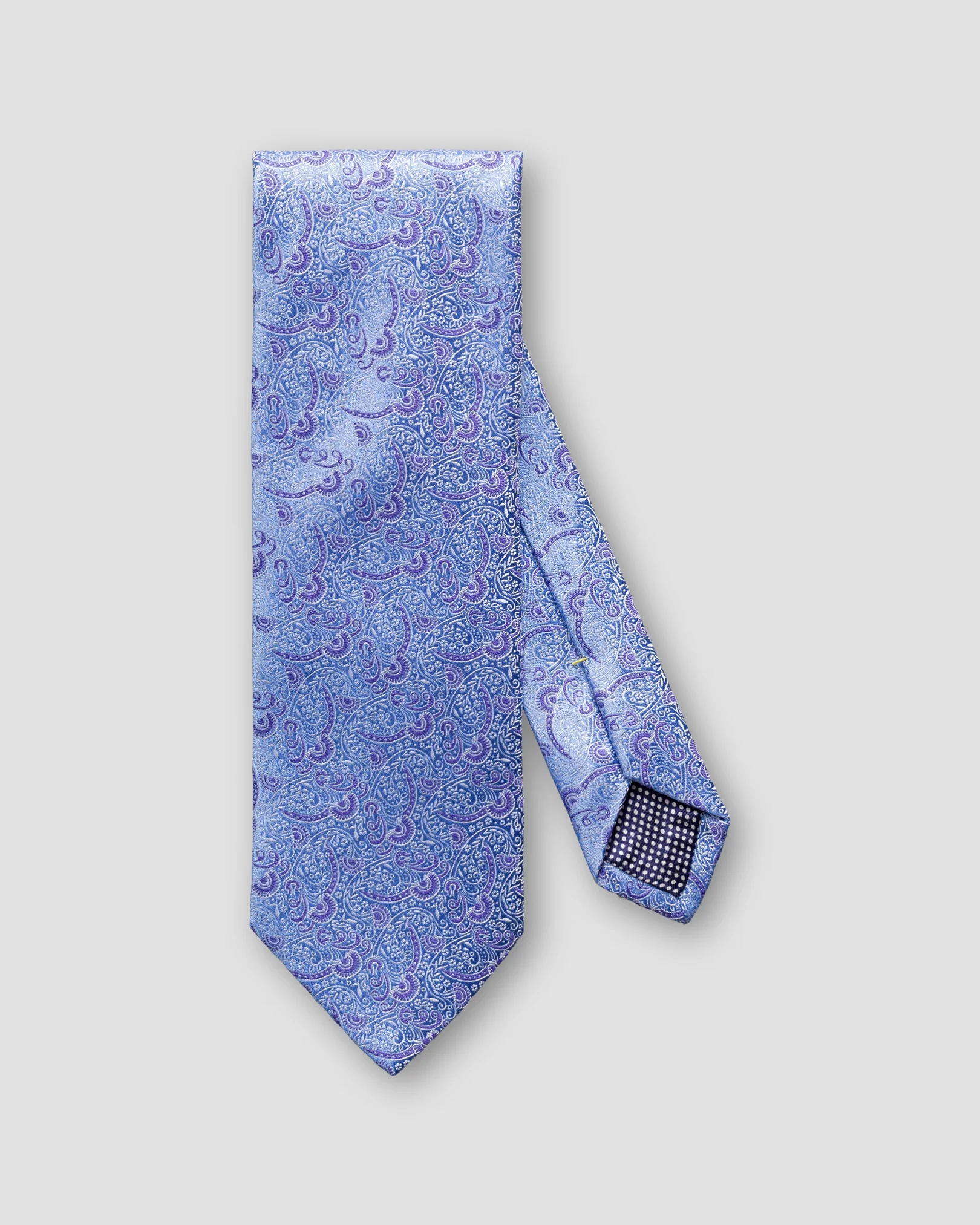 Eton - purple blue paisley silk tie