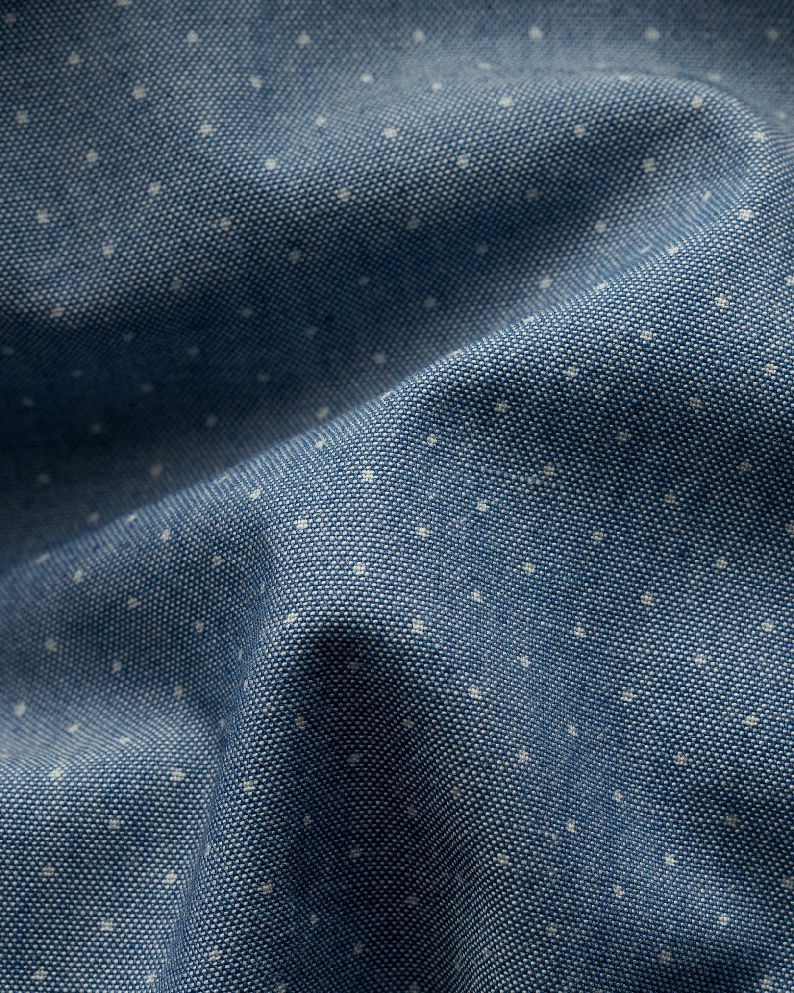 Eton - pin dot indigo shirt
