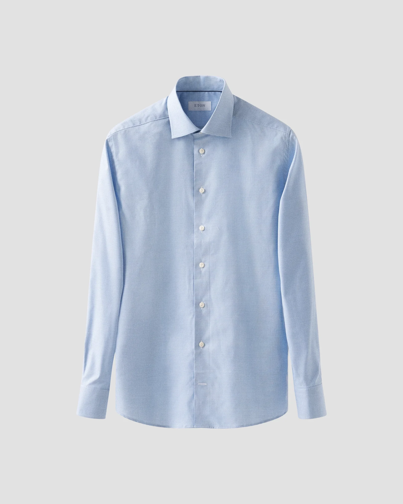 Eton - light blue cotton lyocell twill