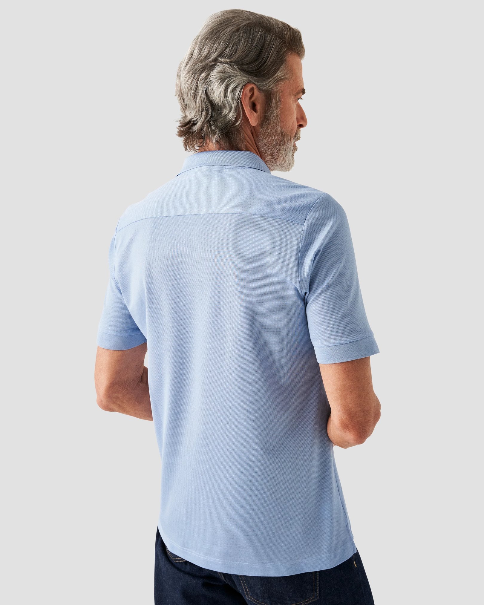 Eton - light blue doub heavy piquet