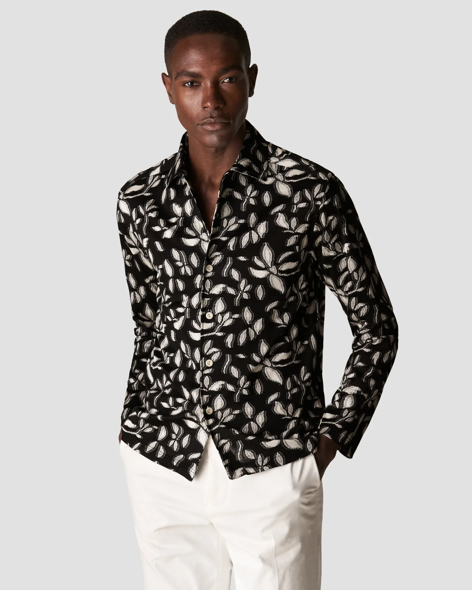 Eton - black jersey cardigan