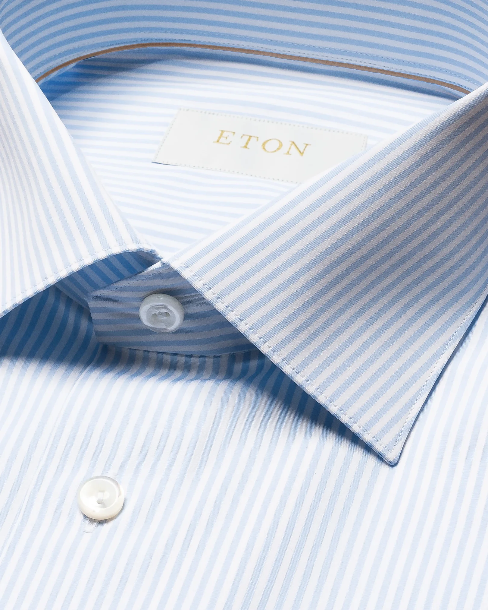 Eton - elevated striped poplin shirt