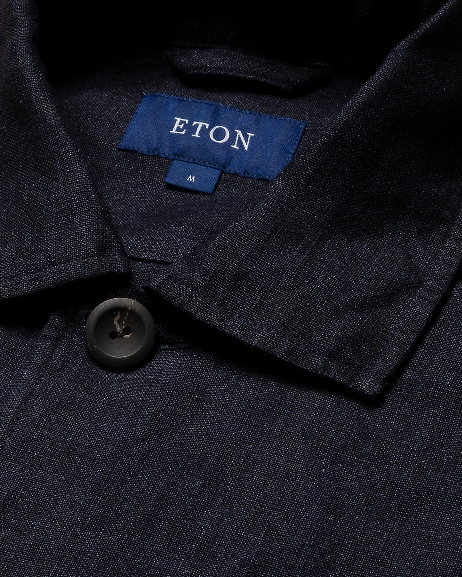Eton - navy blue linen overshirt