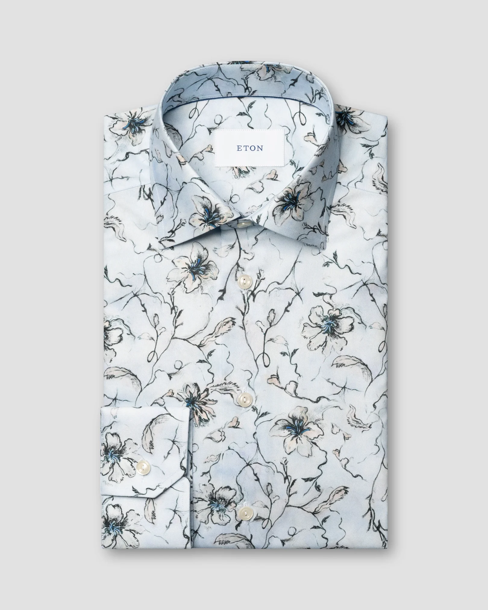 Eton - Geblümtes Signature-Twill-Hemd