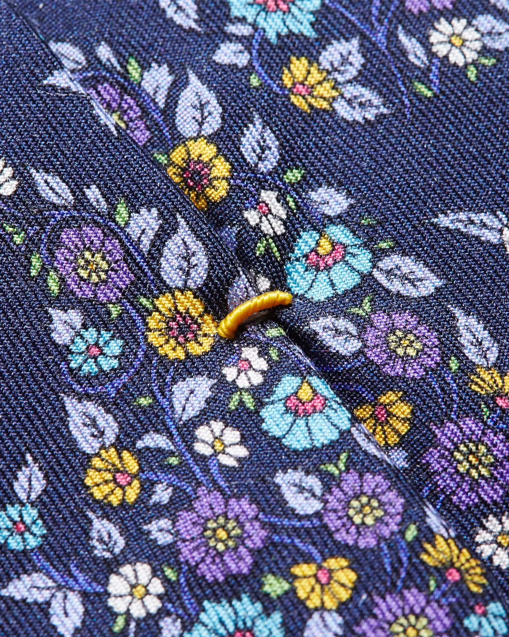 Eton - navy blue paisley drop