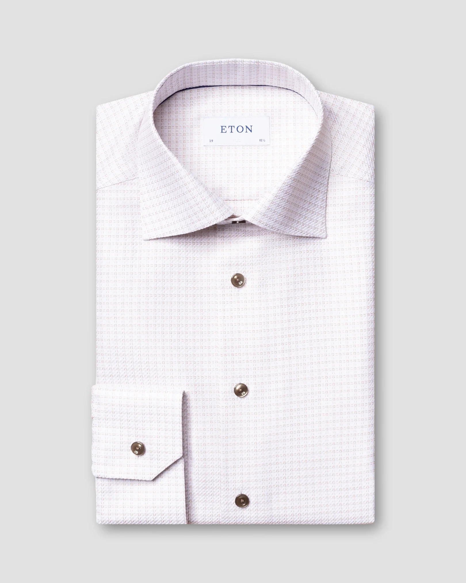 Eton - white check king twill