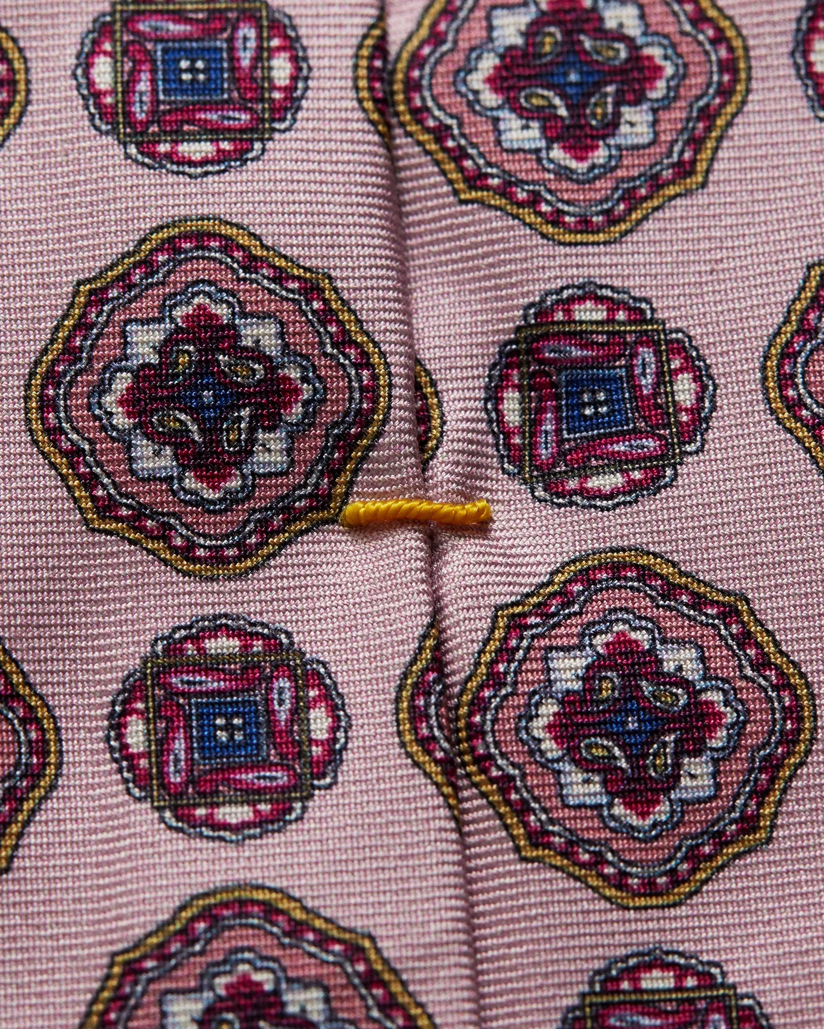 Eton - pink front tail printed tie