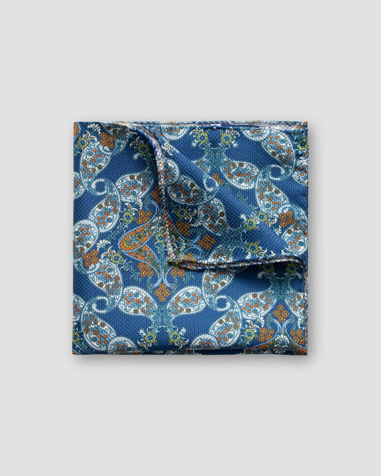 Eton - ocean paisley pocket square