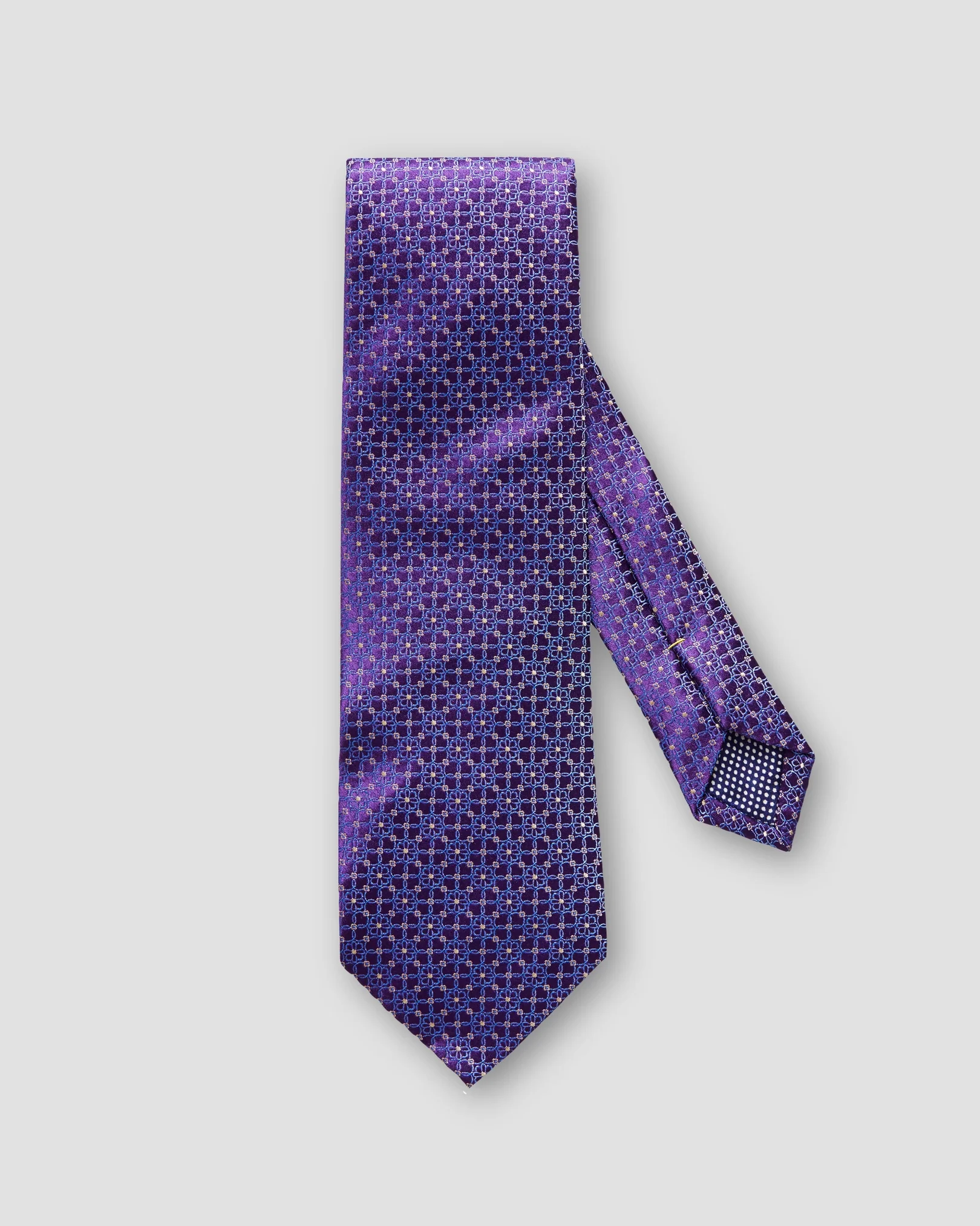 Eton - purple floral woven silk tie