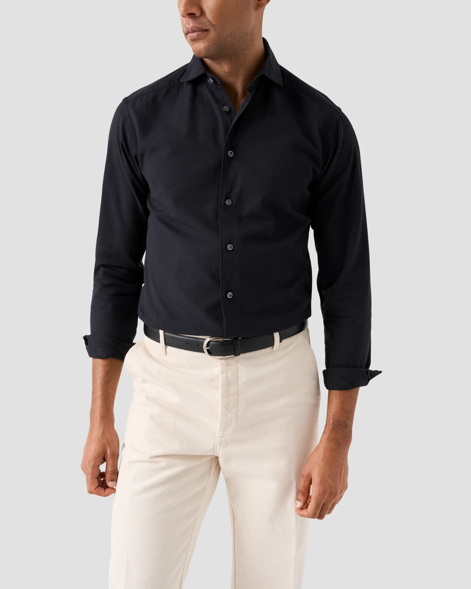 Eton - Schwarzes Denimhemd