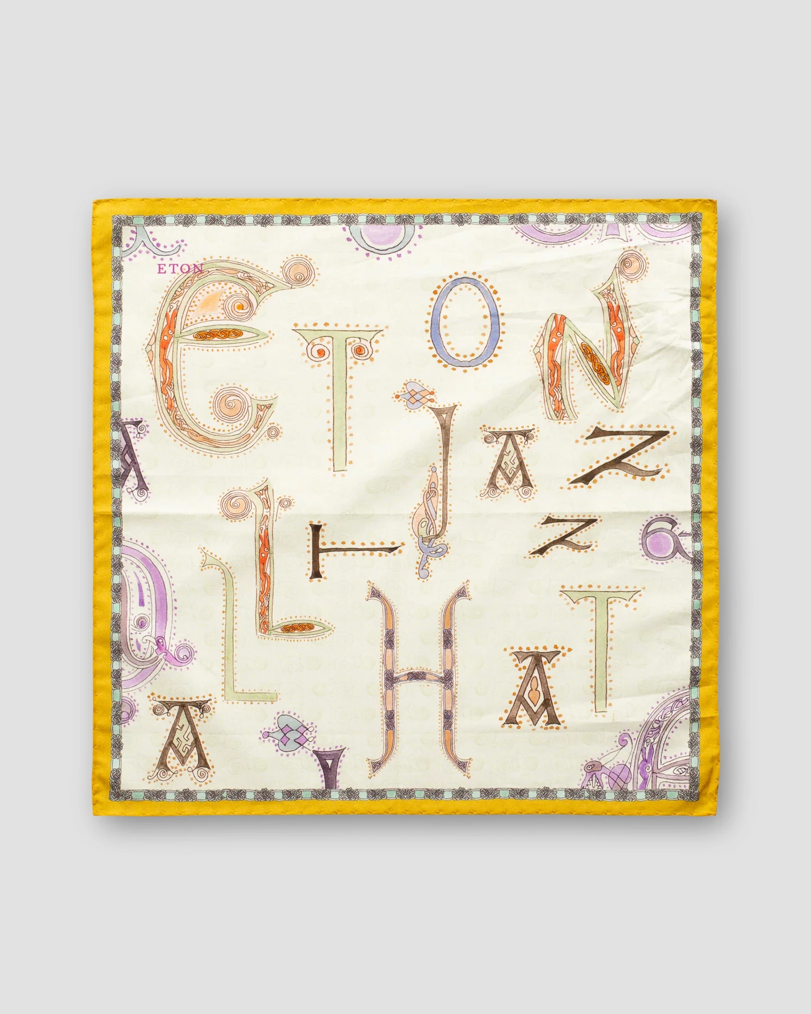 Eton - yellow eton jazz pocket square