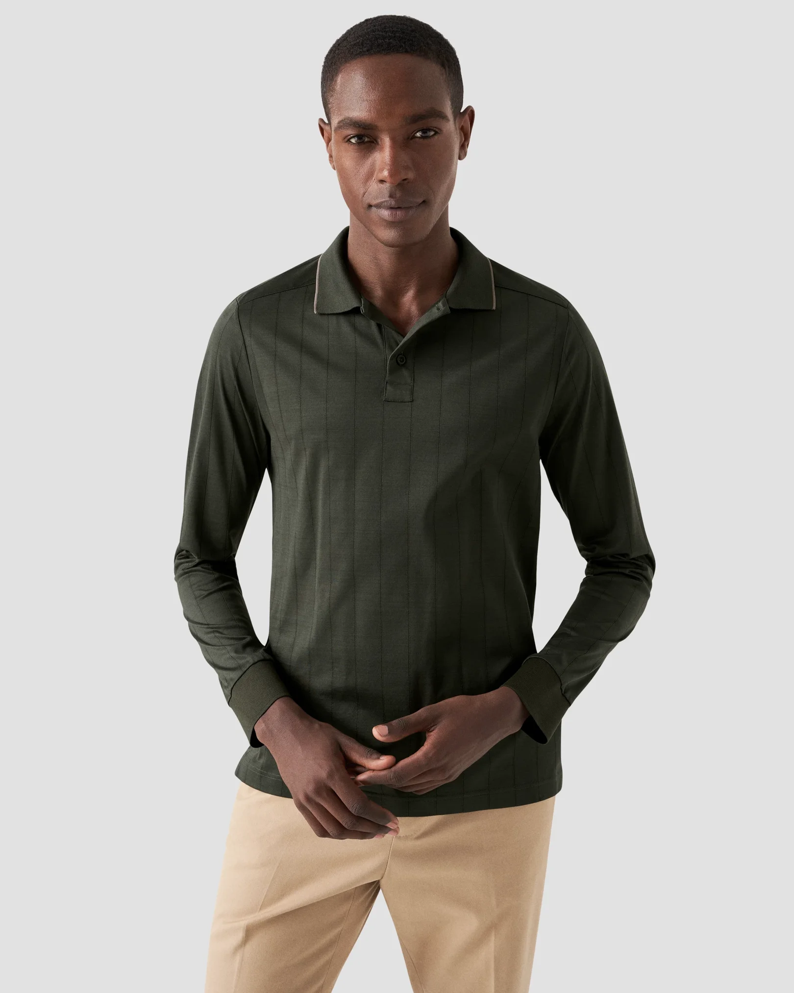 Eton - dark green knitted jersey long sleeve