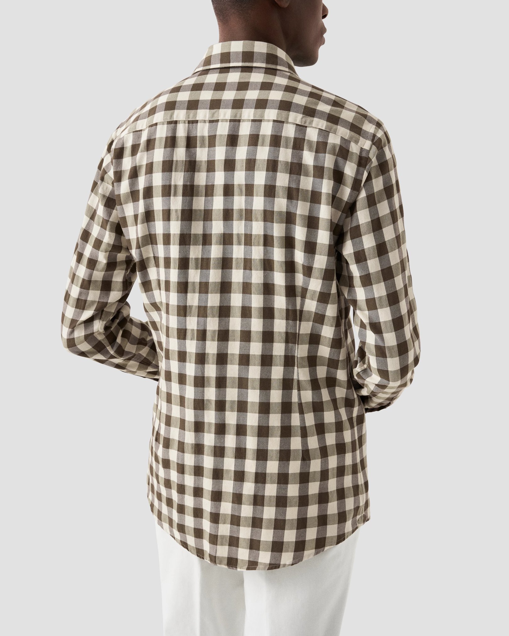 Eton - dark green twill wide spread