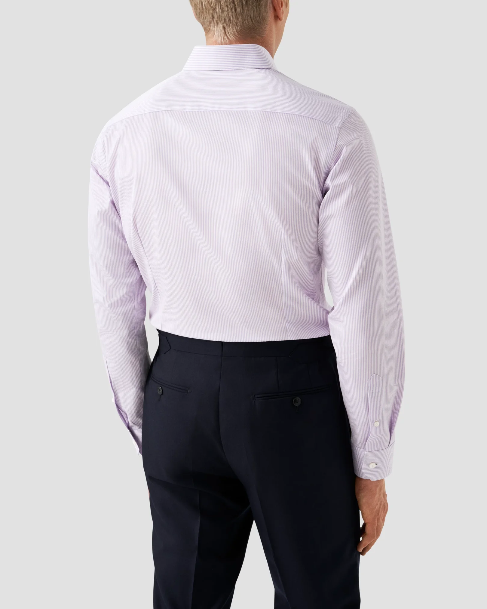 Eton - light purple twill dress shirt