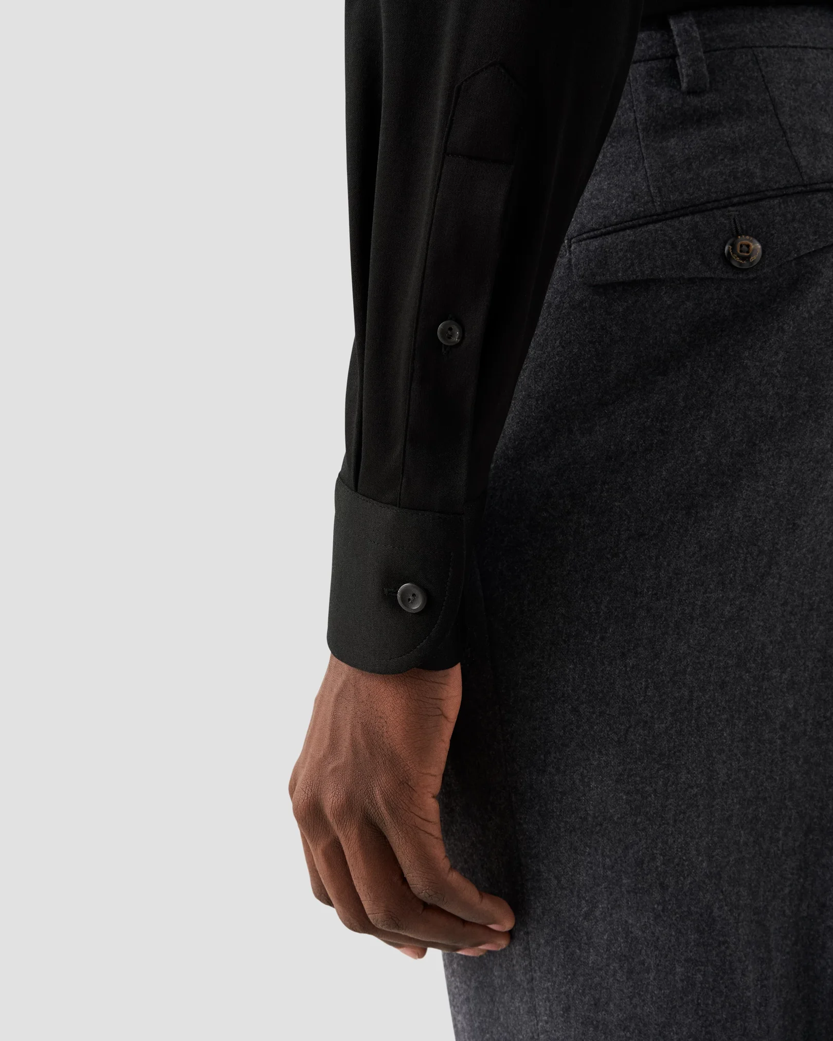 Eton - black solid colored jersey